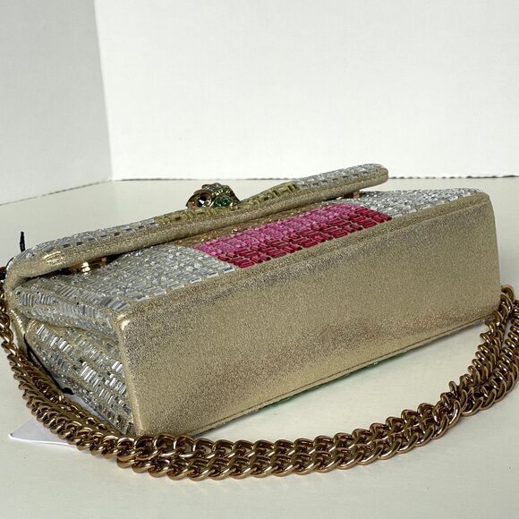 Kurt Geiger Mini Kensington Rainbow Crystal Beaded Crossbody Bag - Picture 13 of 16